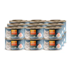 Pack de 12 Latas de Alimento Húmedo Gourmet para Gatos con Irresistibles Palitos de Cangrejo