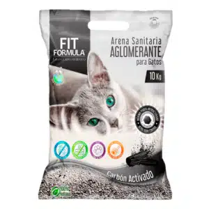 Arena sanitaria para gatos Fit Fórmula Carbón Activado 10kg