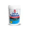 Cloro Tabletas 1kg Química Universal para desinfección de piscinas.