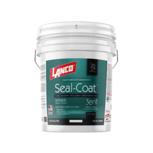 Esmalte al Agua Lanco Seal Coat 3en1, base, pintura y sellador elastomérico para protección de superficies.