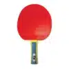 Paleta de Ping Pong UkTime Premium 3 Estrellas roja y negra con gomas lisas.