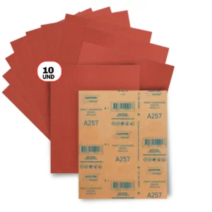 Pack de 10 un. Lijas para madera Norton A-257 lija en seco lija para masilla granos G40 a G220