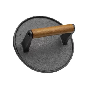 Prensa para hamburguesa de hierro fundido de 17.5 cm para smash burger.