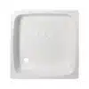 Receptáculo de ducha de acero esmaltado Taumm 80x80 cm en color blanco.