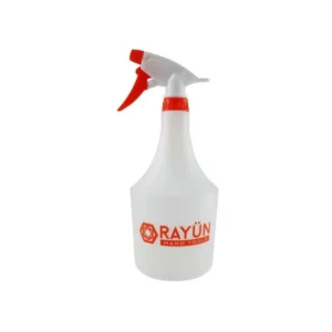 Rociador pulverizador manual Rayun de 1 litro, de color blanco con boquilla roja
