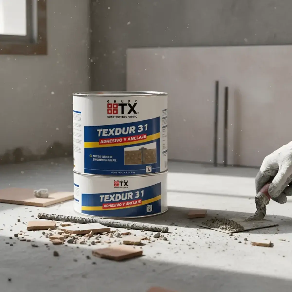 ADHESIVO EPOXICO TEXDUR 31 TXDUR_31CJ 2 Adhesivo Epóxico Bi-Componente TexDur 31 para reparación estructural.