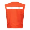 Chaleco geólogo de poplin naranjo con cinta reflectante de 5 cm y varios bolsillos, en uno de sus colores disponibles.