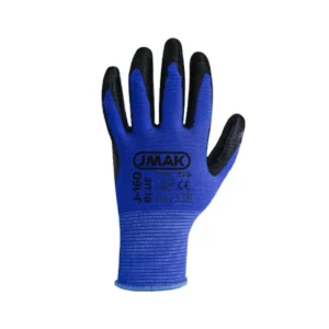 Guantes de seguridad Jmak 160 con palma recubierta de nitrilo para agarre antideslizante.