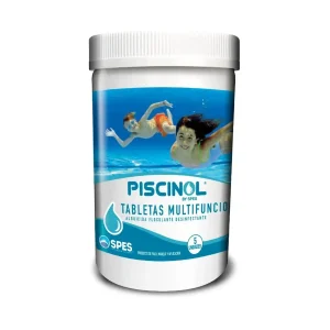 Cloro en Tableta Multifuncional Piscinol 1kg, con 5 tabletas de 200g.