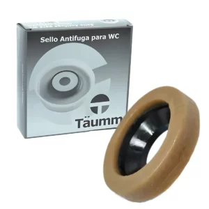 Anillo de cera (Sello Antifuga) Taumm con cuello guía plástico para inodoro.