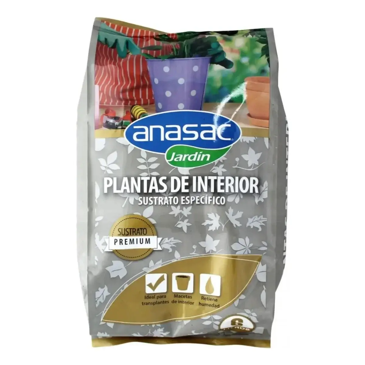 SUSTRATO PLANTAS INTERIOR (6LT) 1503383_001 Sustrato para Plantas de Interior de 6 litros marca Anasac.