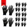 Guantes de seguridad Multiflex J170 con palma recubierta de Poliuretano (PU) gris o negro. Pack de 12