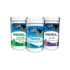 Kit de 3 productos Piscinol para mantenimiento de piscinas: tabletas 3 en 1, decantador y elevador de pH.