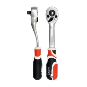 llave Chicharra profesional Yato YT-07291 de 1/4 de pulgada, 155mm de largo, acero CrV 6140 con 72 dientes para mecánica.