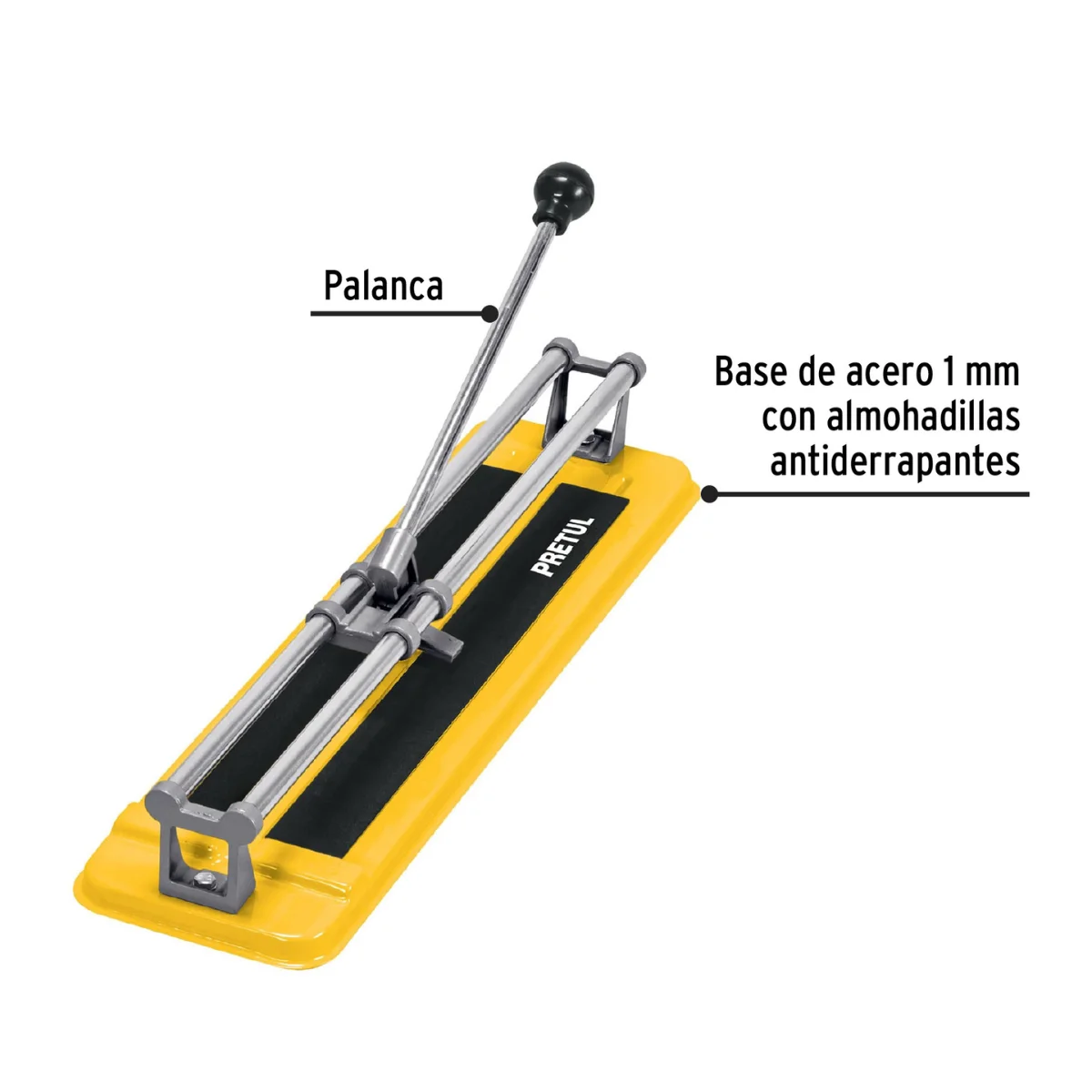 CORTADOR AZULEJO 16 1120996 (3) Cortadora de ceramica y azulejos Pretul de 40 cm para cortes rectos en cerámica y porcelanato de hasta 10 mm de espesor.