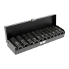 Juego de 11 dados de impacto largos marca YATO, fabricados en acero CrMo SCM-440 para llaves neumáticas, medidas de 10mm a 24mm.