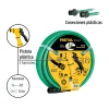 Manguera de jardin de 15 metros Pretul de 3 capas con refuerzo de 8 hilos e incluye pistola de riego de 2 funciones para jardín.