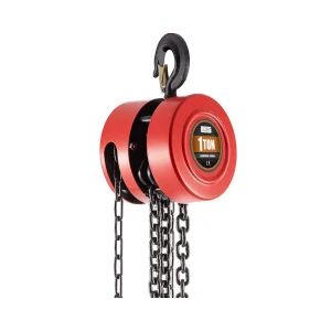 Tecle manual de cadena marca Flovi, capacidad de carga 1000kg, elevación de 3 metros, ideal para talleres mecánicos e industria.